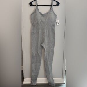 Women’s Charlotte Russe Heather Gray Ribbed Jumpsuit